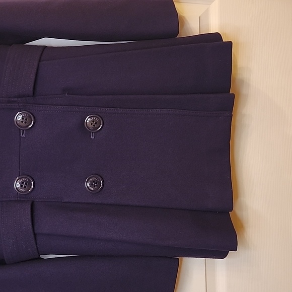 MISS SIXTY Size M Eggplant Purple flared peacoat - Picture 3 of 8